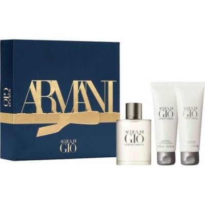 ARMANI Acqua Di Gio SET: EDT 50ml + aftershave balm 75ml + shower gel 75ml